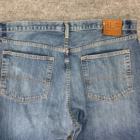 Vintage Ralph Lauren Polo Jeans Mens 38 Blue Woodrow Relaxed Fit Cotton Denim - Picture 9 of 12